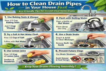 How to Clean Drain Pipes in Your House Fast: Eco-Friendly Tips for Crystal-Clear Home Drains