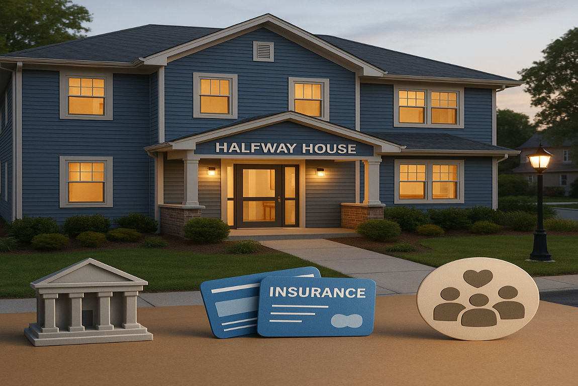 who pays for a halfway house