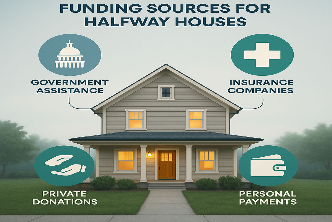 who pays for a halfway house
