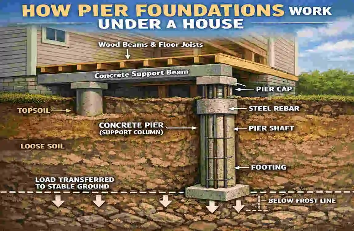 what is pier foundation on a house