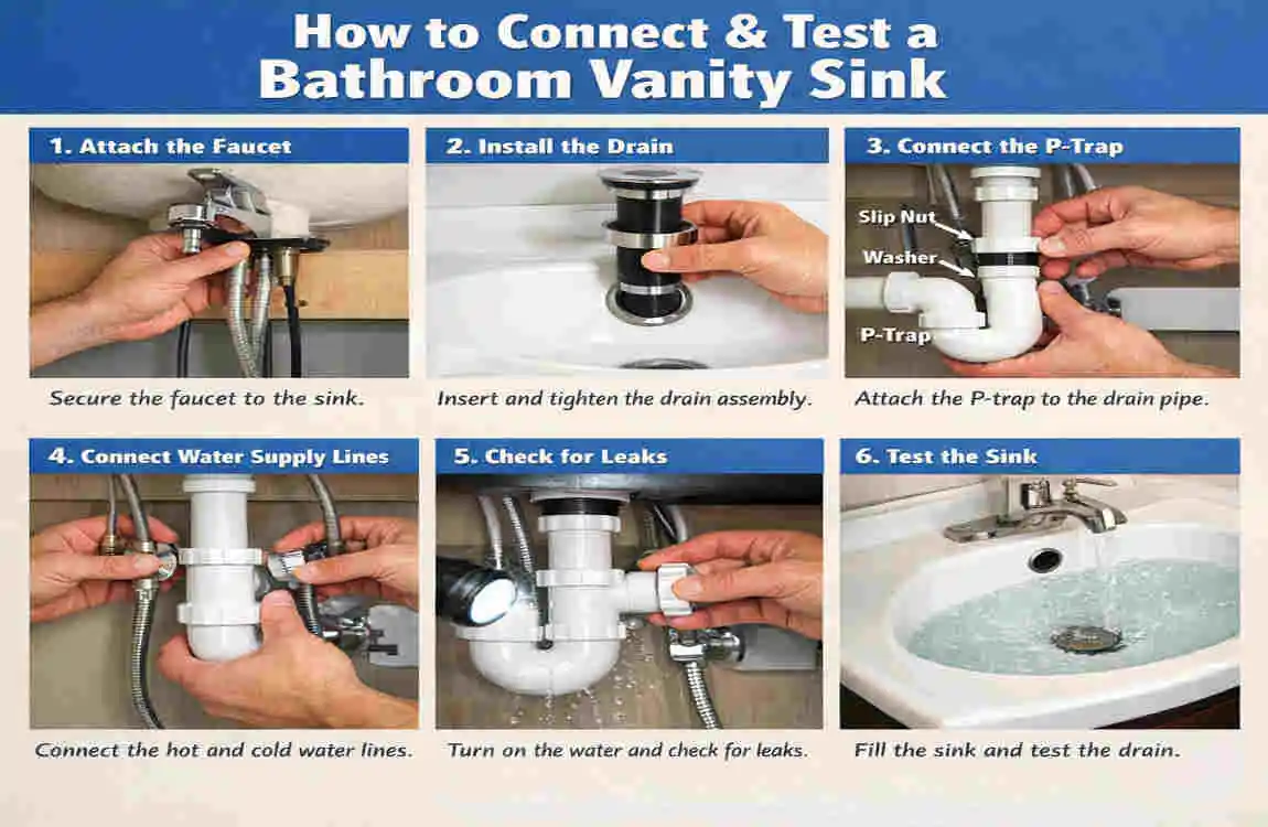 how to install vanity over home plumbing
