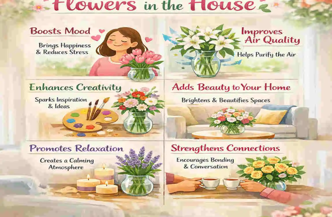 what are the benefits of having flowers in the house