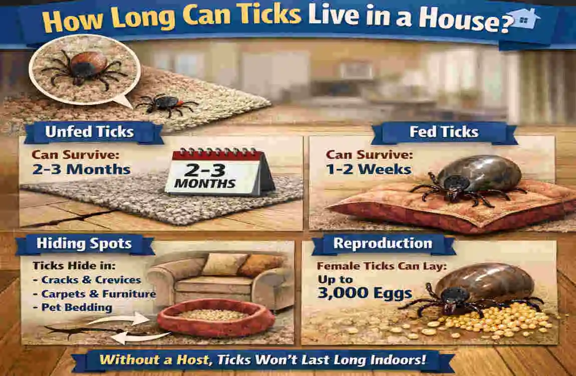 How Long Can Ticks Live in a House?