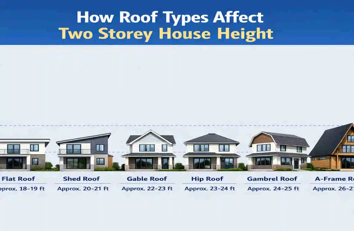 how high is a two storey house