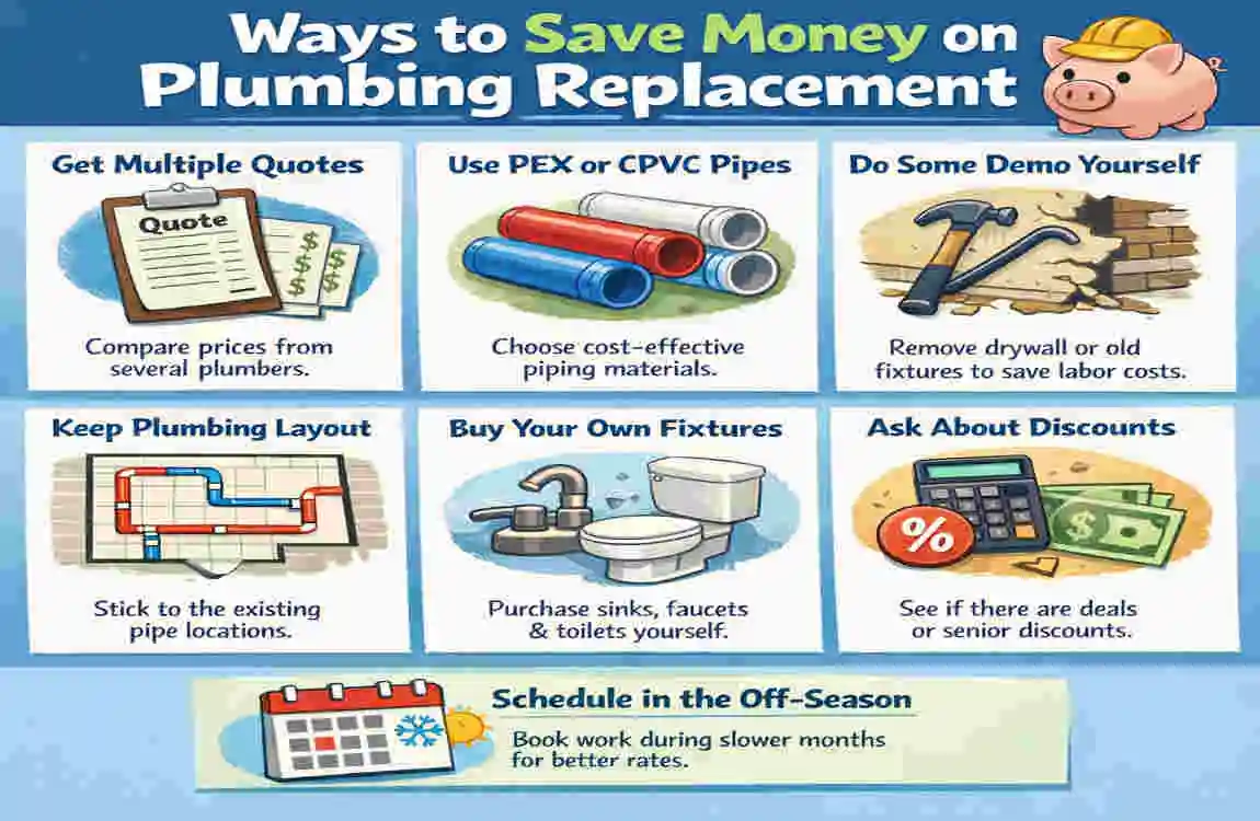 how much to replace plumbing in a house