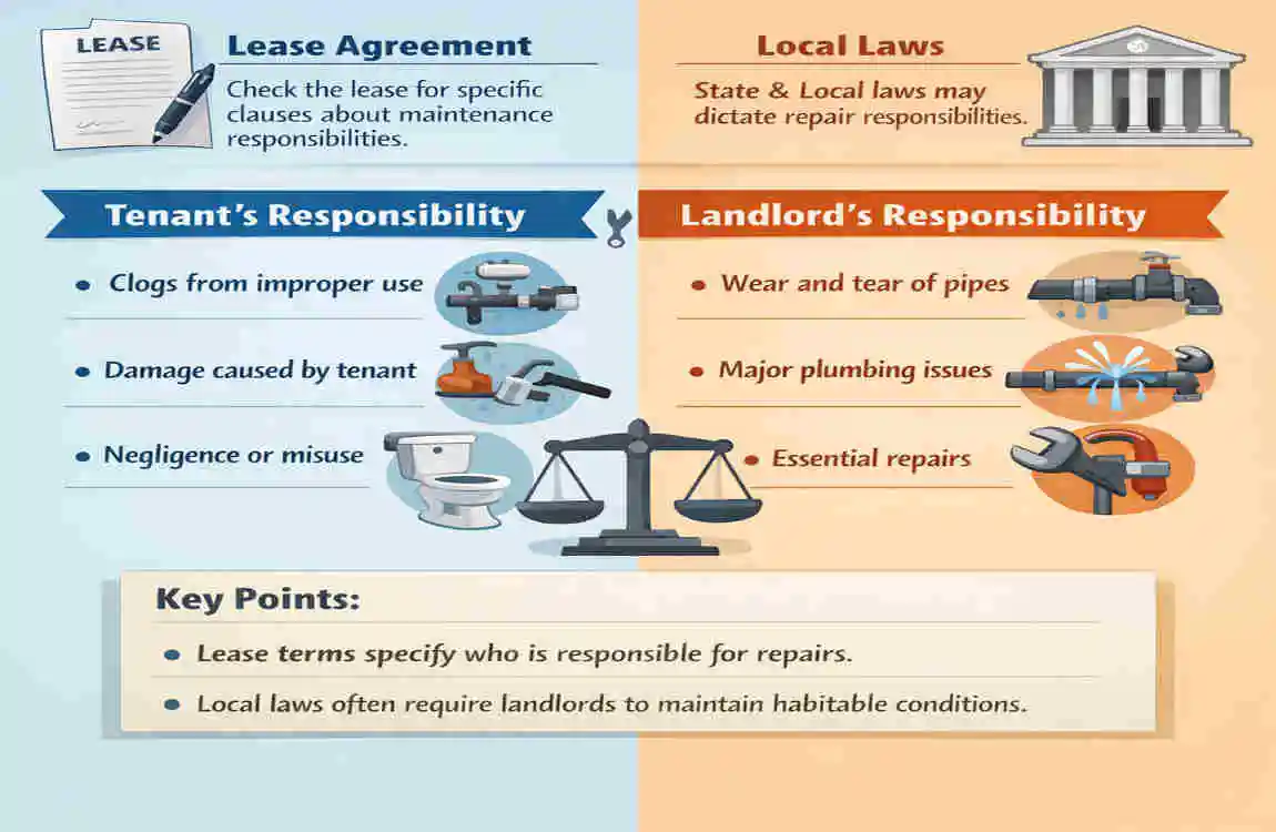 who pays for house plumbing when renting