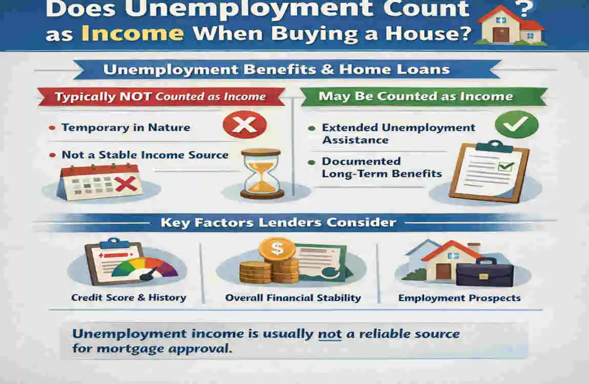 does unemployment count as income when buying a house