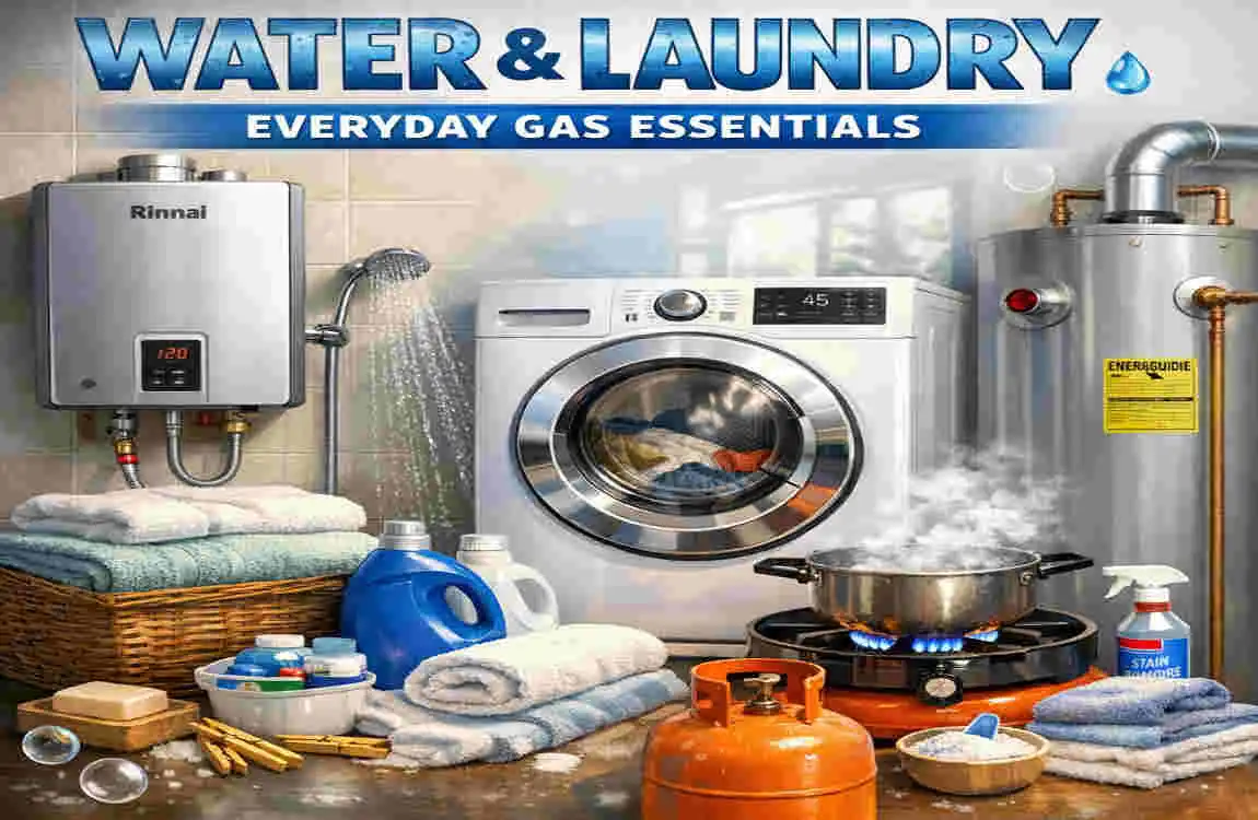 what in the house uses gas