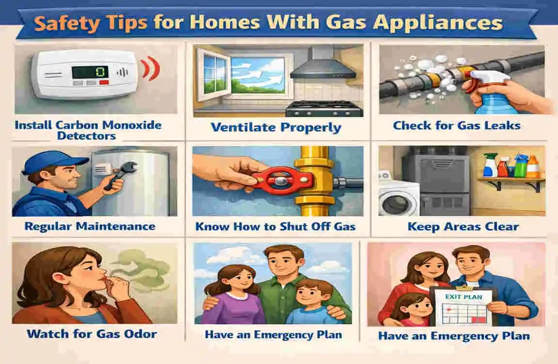 what in the house uses gas