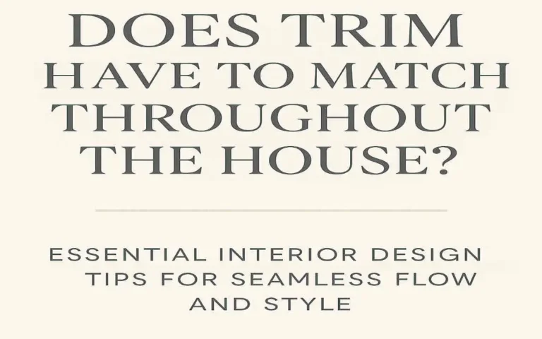 Does Trim Have to Match Throughout the House? Essential Interior Design Tips for Seamless Flow and Style