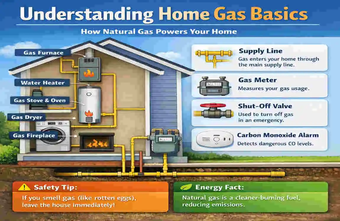 what in the house uses gas