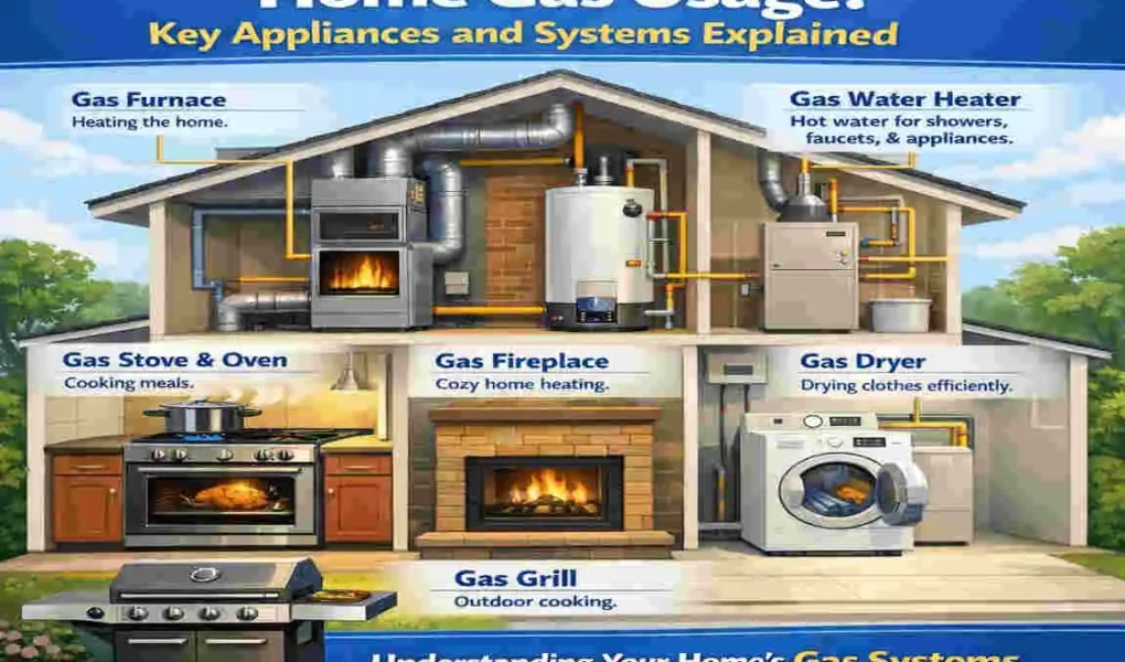 what in the house uses gas