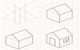How to make an isometric drawing of a house?