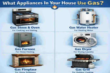 what in the house uses gas