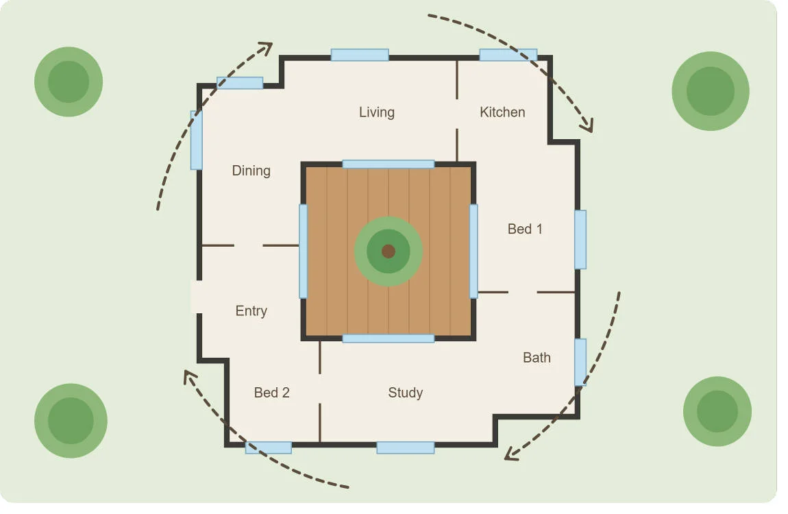 Pinwheel House