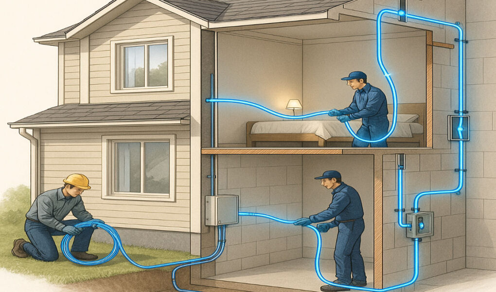 do i need to rewire my house for fiber optic?