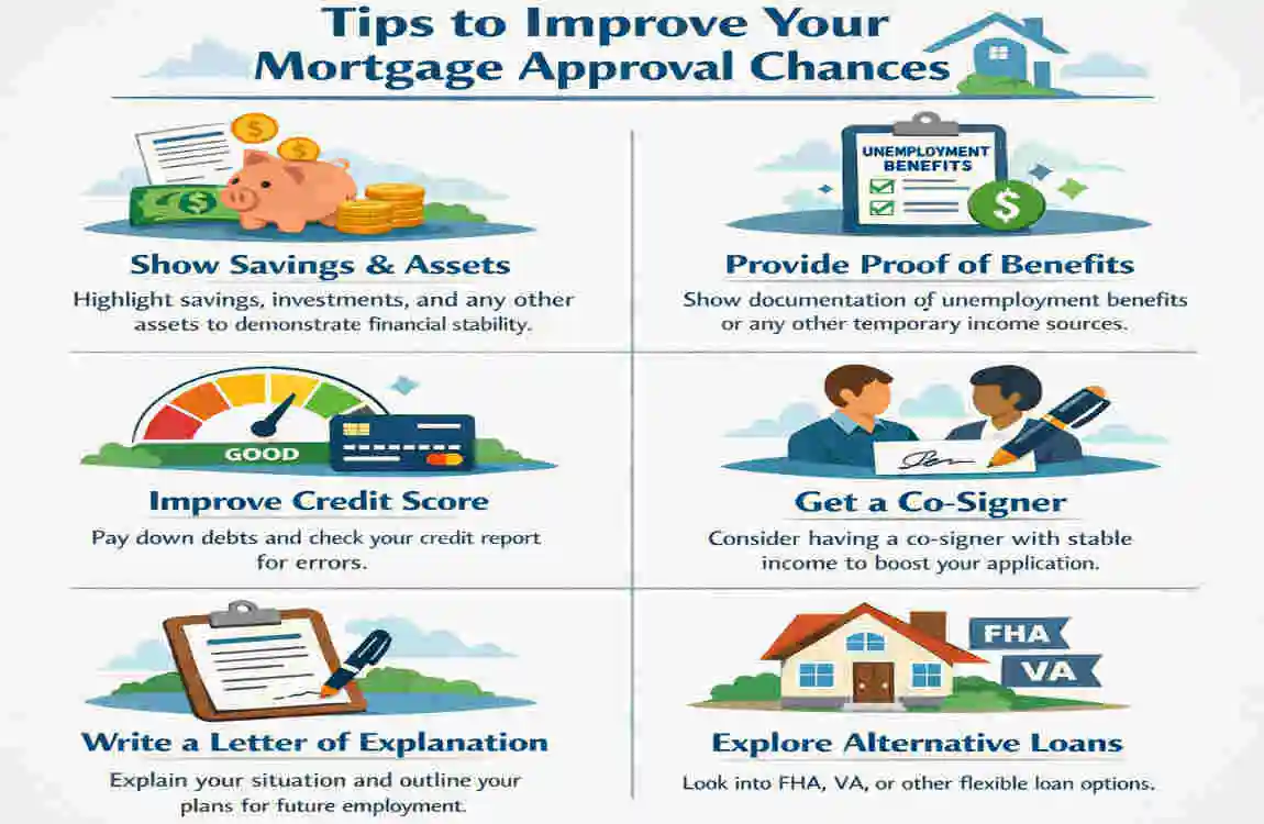 does unemployment count as income when buying a house