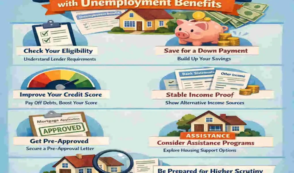 does unemployment count as income when buying a house