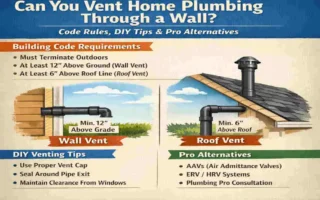 can you vent home plumbing through a wall