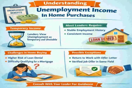 does unemployment count as income when buying a house