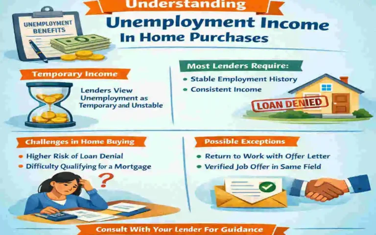 does unemployment count as income when buying a house