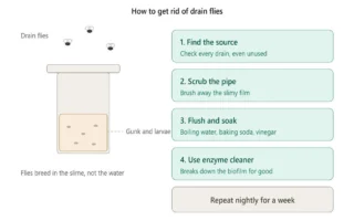 how to get rid of drain flies in my house