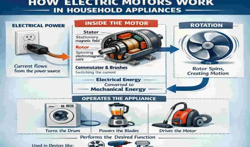 house appliances with electric motors