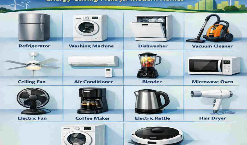house appliances with electric motors