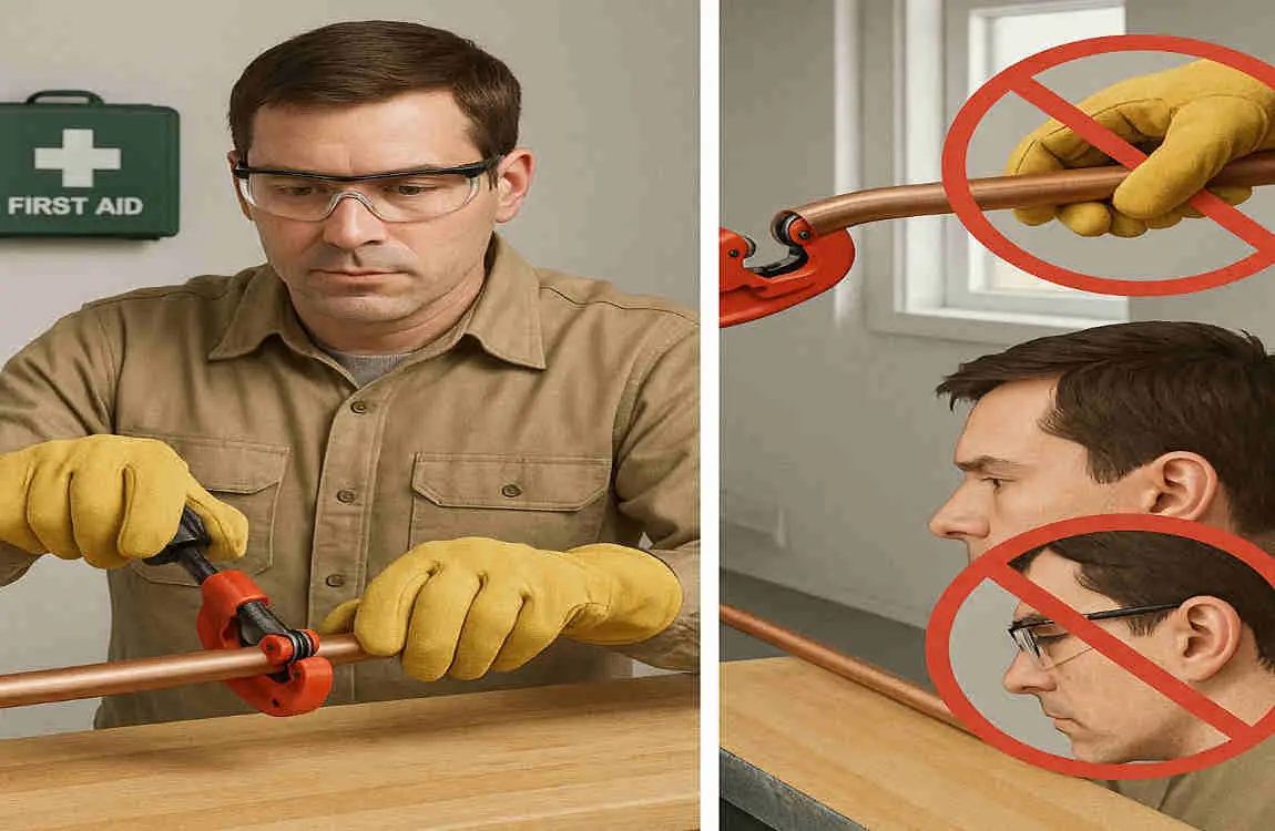 how to cut house copper pipe