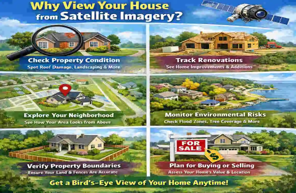 how can i view my house from satellite