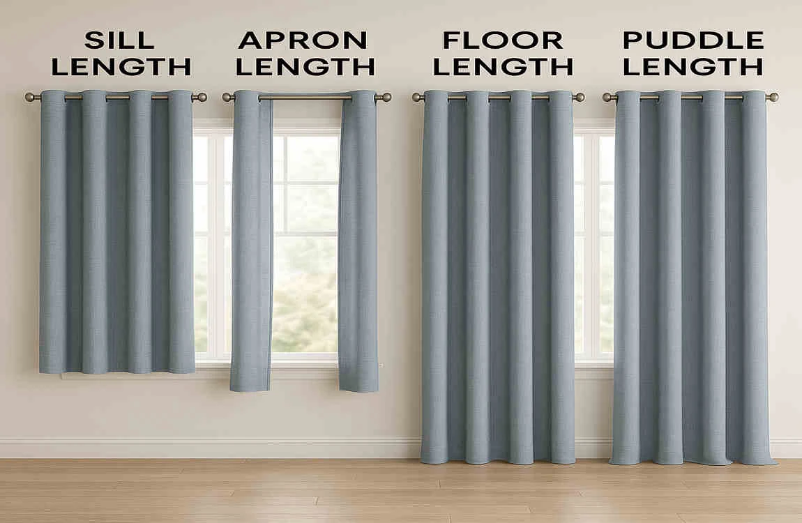 should curtains touch the house floor