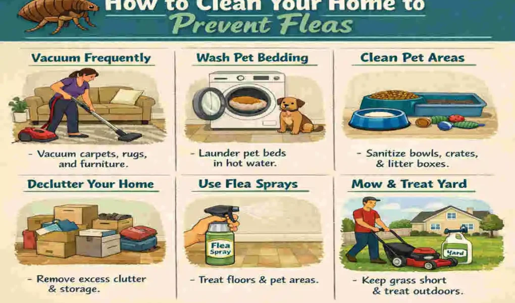 how fast do fleas spread in the house