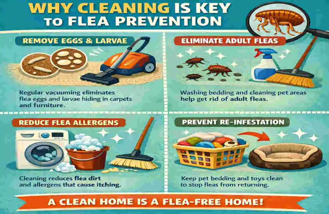 how fast do fleas spread in the house