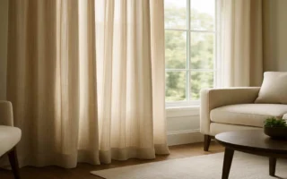 should curtains touch the house floor