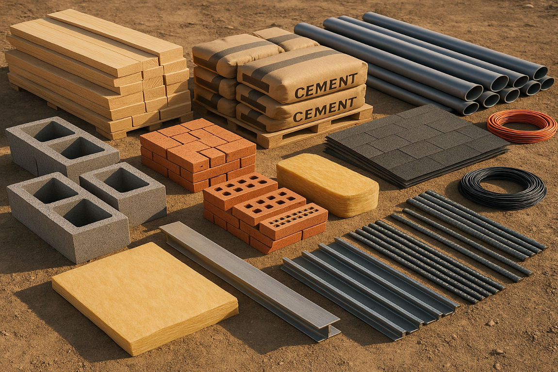 materials needed to build a house