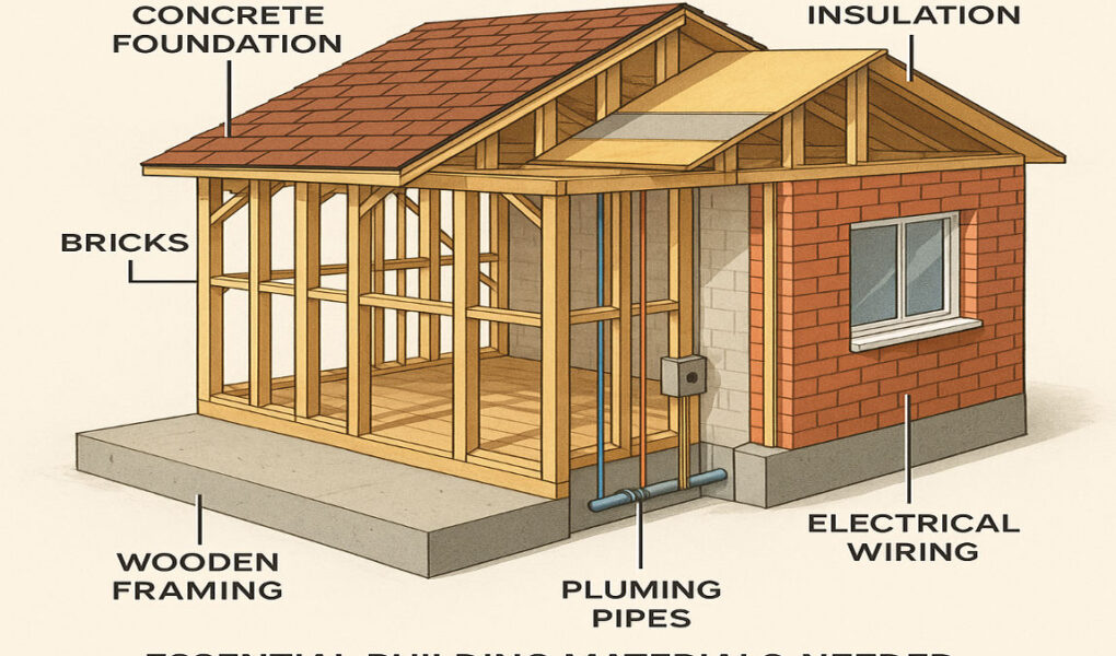 materials needed to build a house