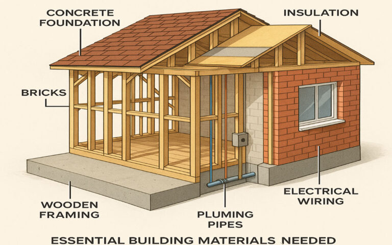 materials needed to build a house