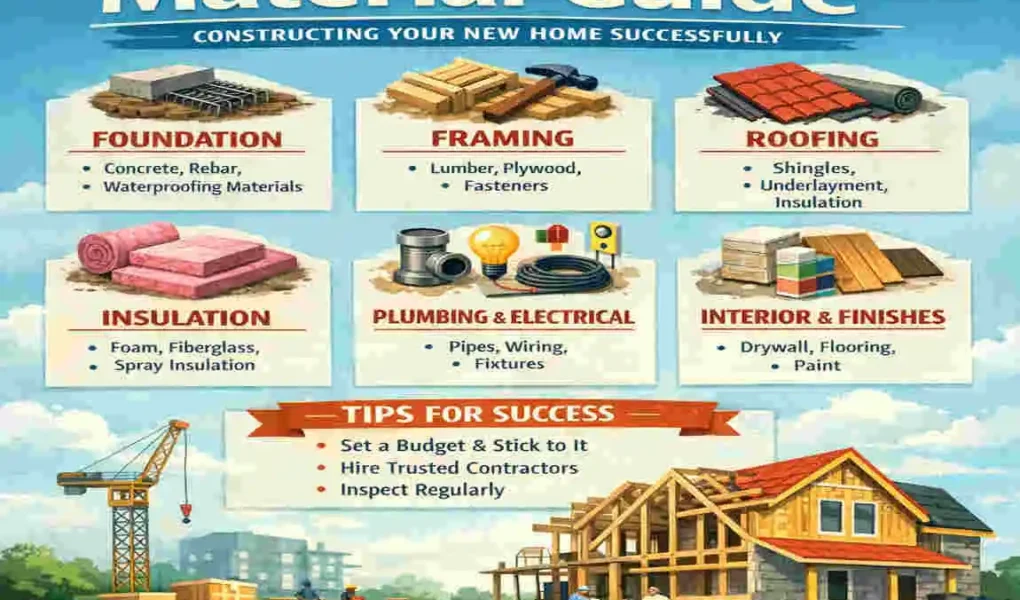 materials needed to build a house