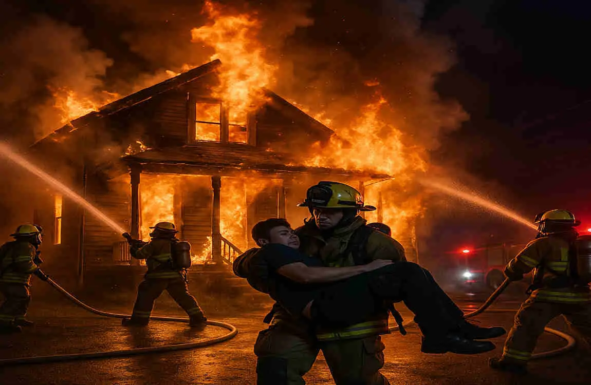 fireman house saved