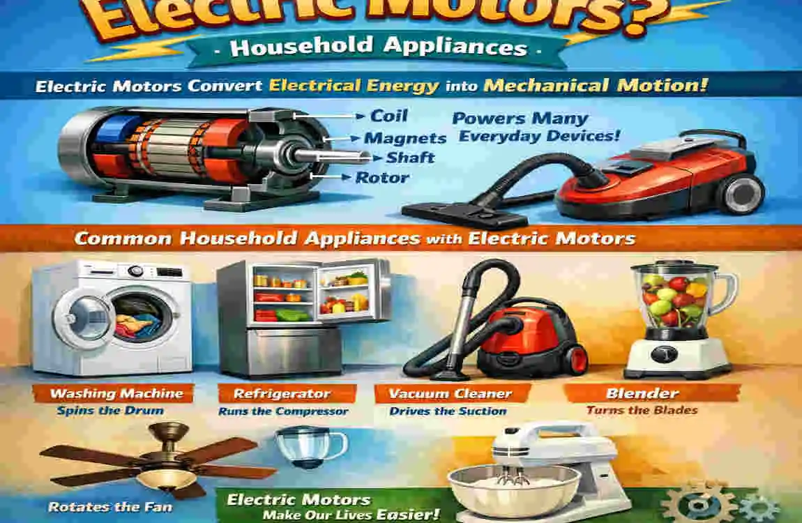 house appliances with electric motors