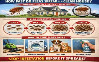 how fast do fleas spread in the house