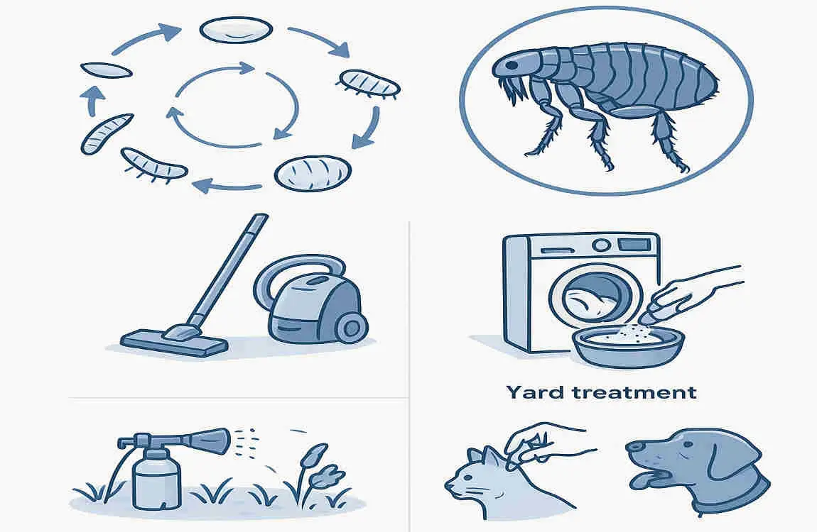 how fast do fleas spread in the house
