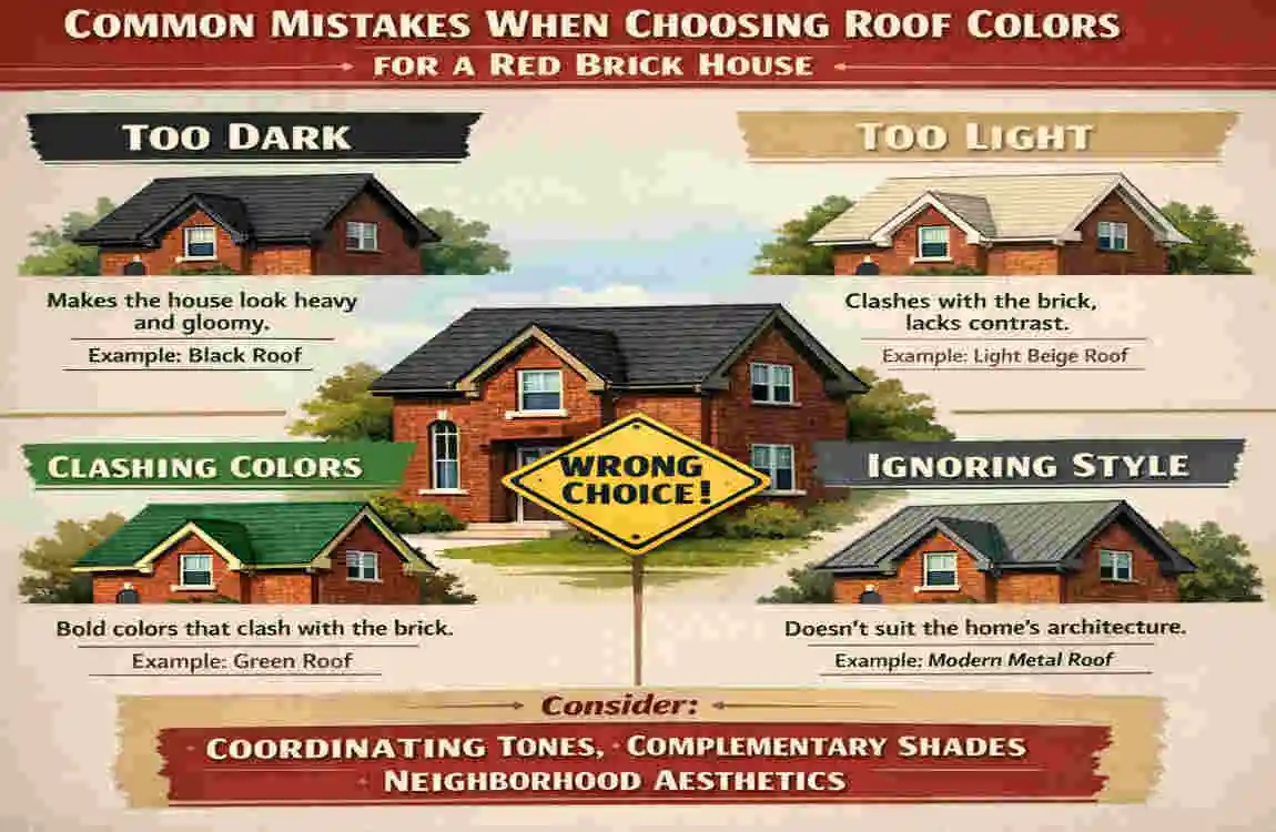 best color roof for red brick house