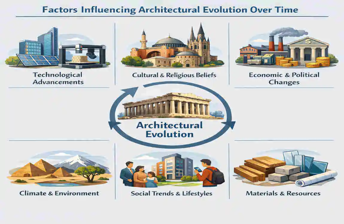 how has house architecture changed over time