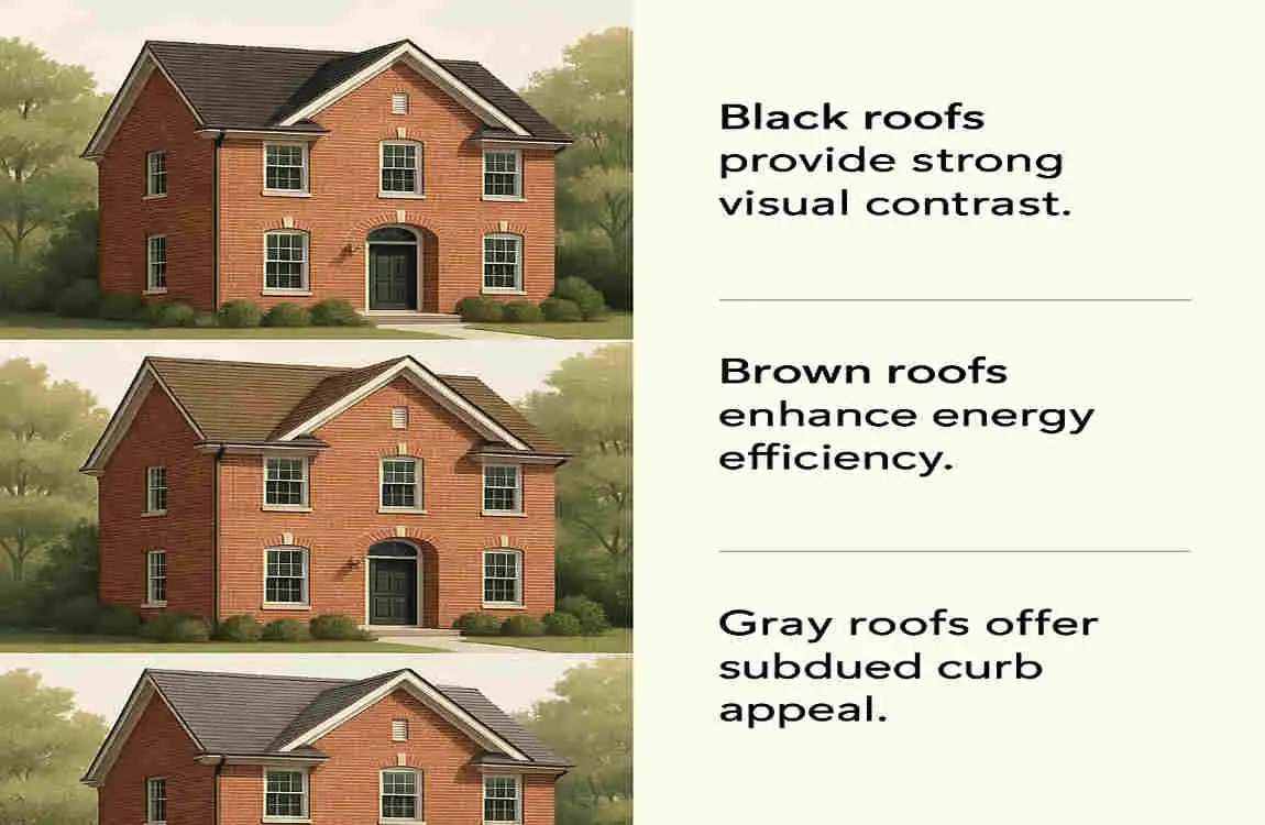 best color roof for red brick house