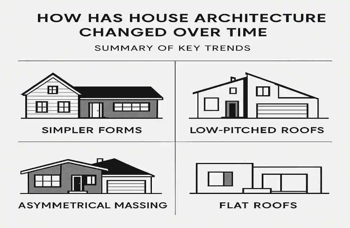 how has house architecture changed over time