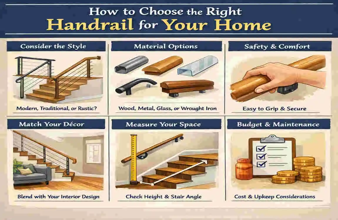 types of house handrails