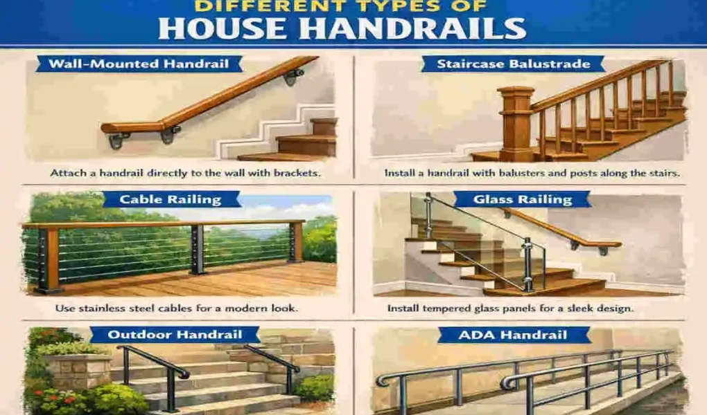 types of house handrails
