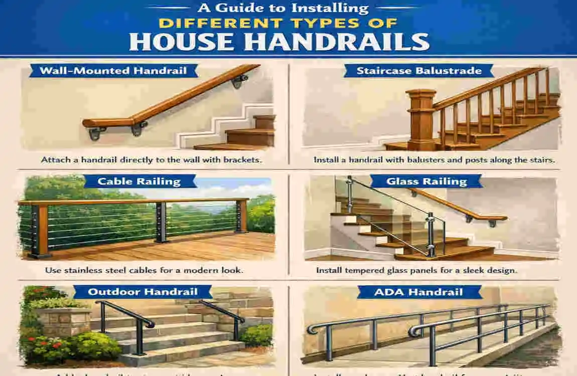Handrail Ranch House A Guide to Installing Different Types of House Handrails - home comfort ...