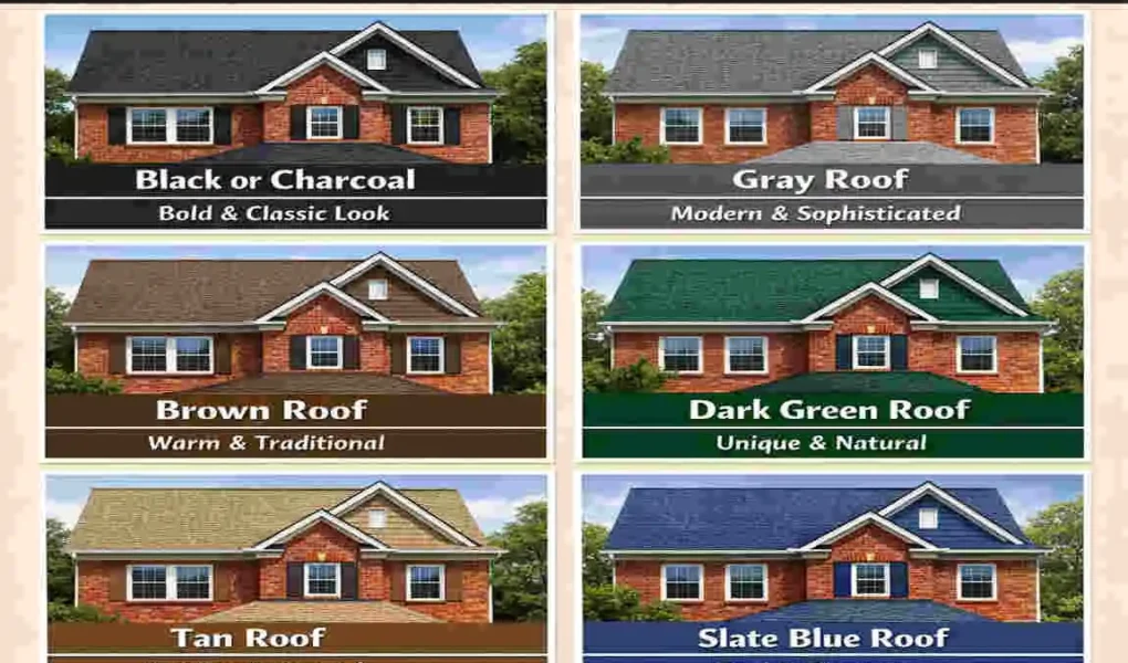 best color roof for red brick house